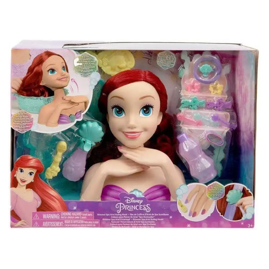 Disney Princess - Testa da pettinare Ariel Deluxe Styling Head