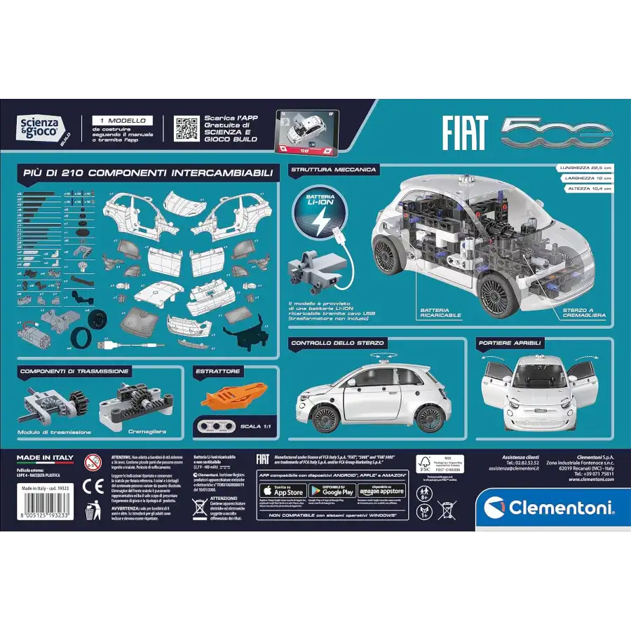 Fiat 500 Elettrica - Clementoni Scienza & Gioco Build 19323