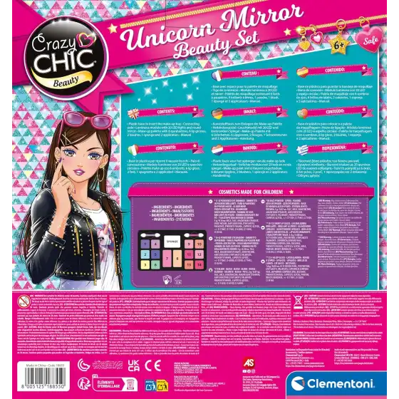 Trousse Make-up Unicorn Mirror LED Ring Light - Clementon 1885i Crazy Chic