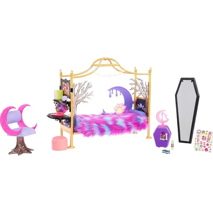 Monster High - Playset camera da letto di Clawdeen wolf