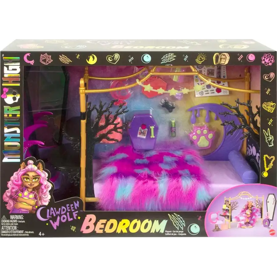 Monster High - Playset camera da letto di Clawdeen wolf