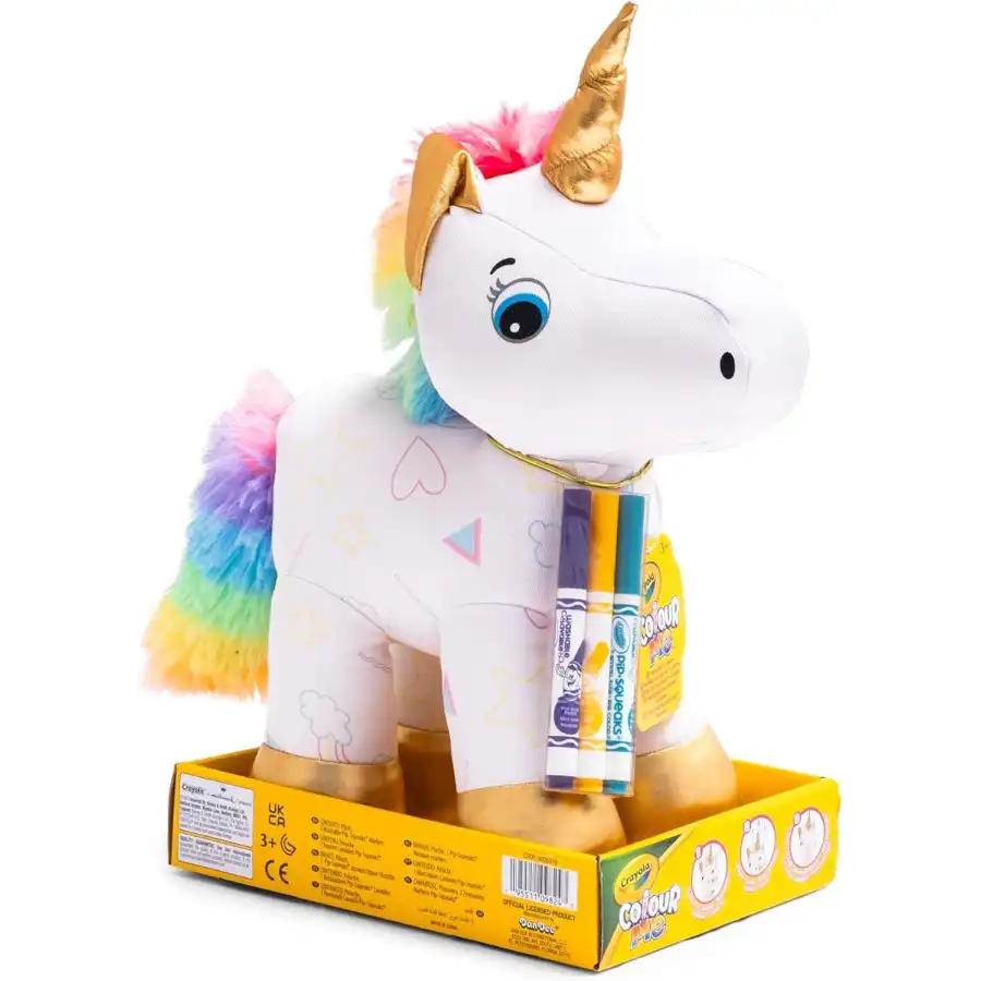 CRAYOLA Colour Me Plush, Unicorno Peluche Colorabile