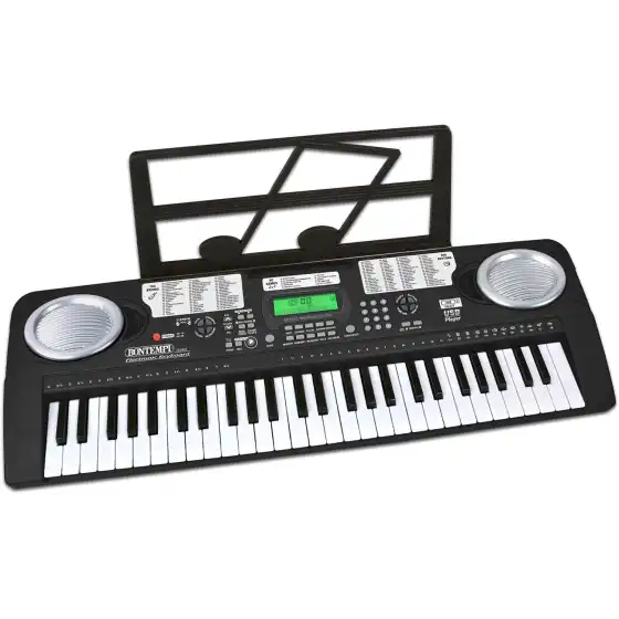 Bontempi | HarmonyLegs - Tastiera Digitale a 54 Tasti con Gambe, Connessione USB e adattatore di rete  690x220x700 mm
