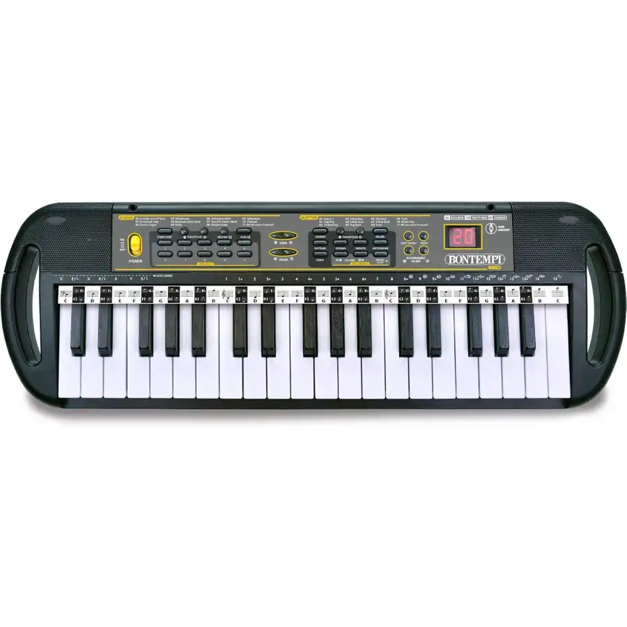 Bontempi | ProKey - Tastiera a 37 Tasti con Passo Professionale, Leggio Integrato e Opzioni di Collegamento Avanzate