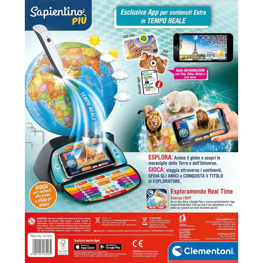 Esploramondo Real Time - Clementoni Sapientino Più 16446