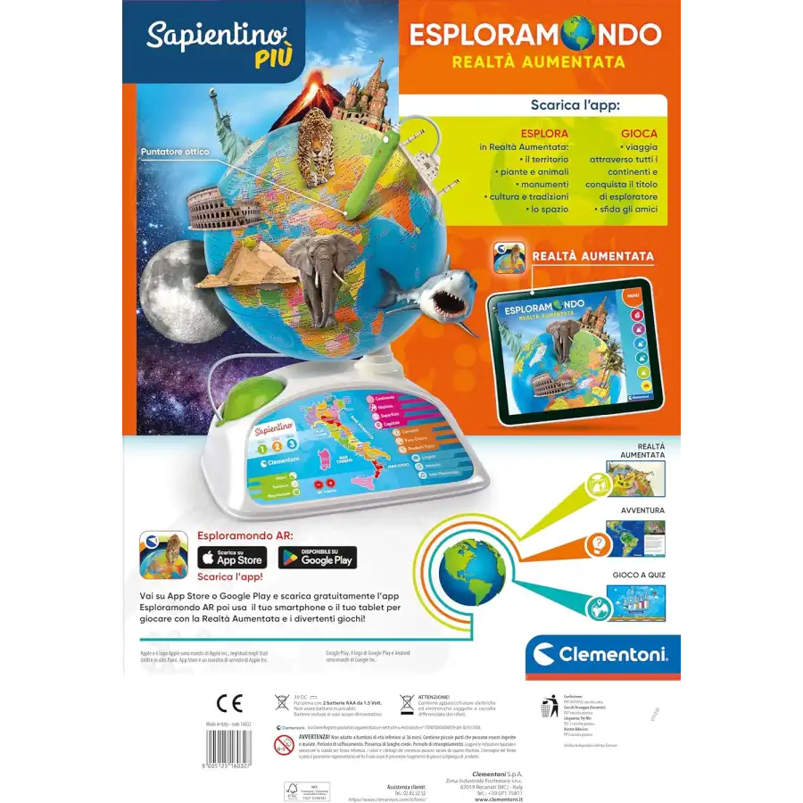 Esploramondo Realtà Aumentata - Clementoni Sapientino Più 16032