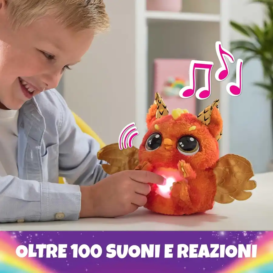 Hatchimals Alive, Uovo Mystery Hatch Draggle, Peluche Interattivo a Sorpresa con Effetti Speciali