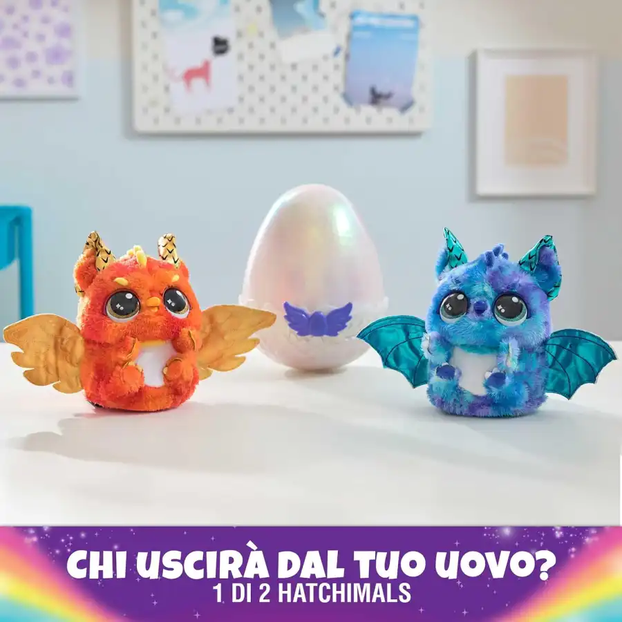 Hatchimals Alive, Uovo Mystery Hatch Draggle, Peluche Interattivo a Sorpresa con Effetti Speciali