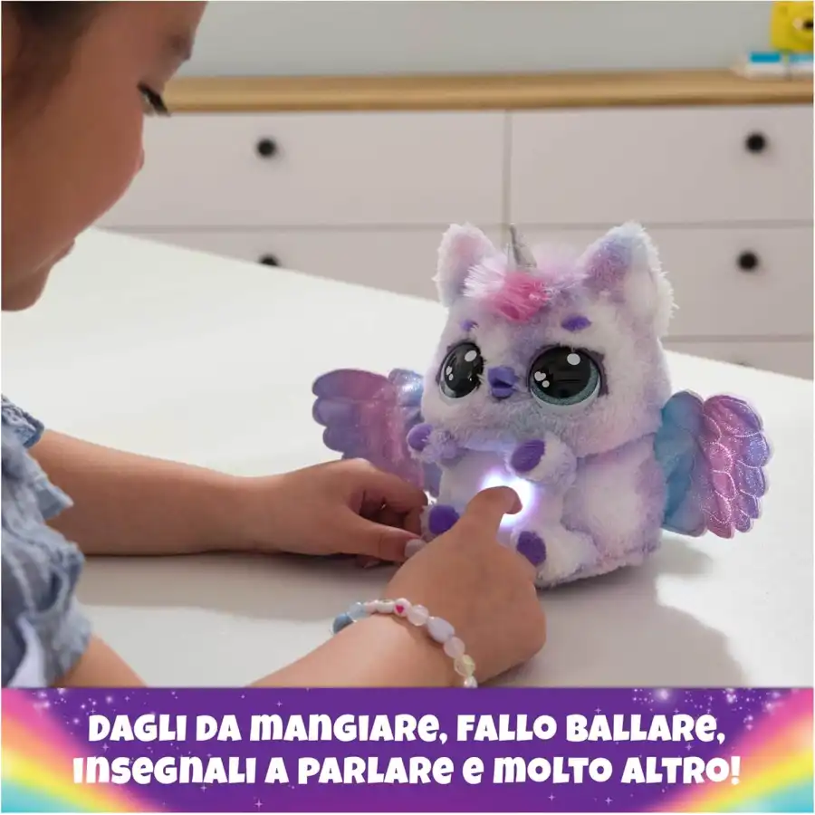 Hatchimals Alive, Uovo Mystery Hatch Pufficorn, Peluche Interattivo a Sorpresa con Effetti Speciali