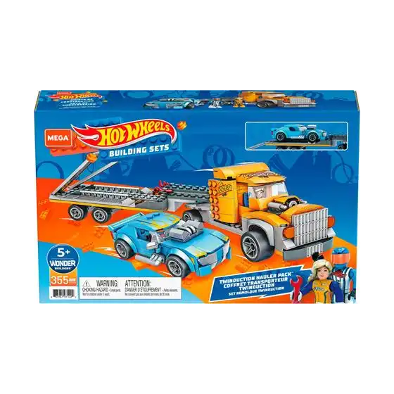 Hot Wheels Mega Camion Trasportatore con Veicoli e Personaggi - GYG66