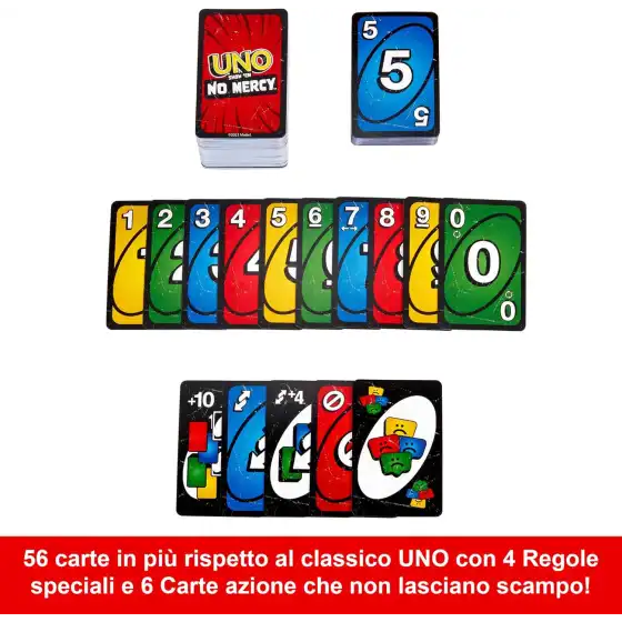 UNO No Mercy, La versione di UNO più brutale di sempre, con 56 nuove carte, HWV18