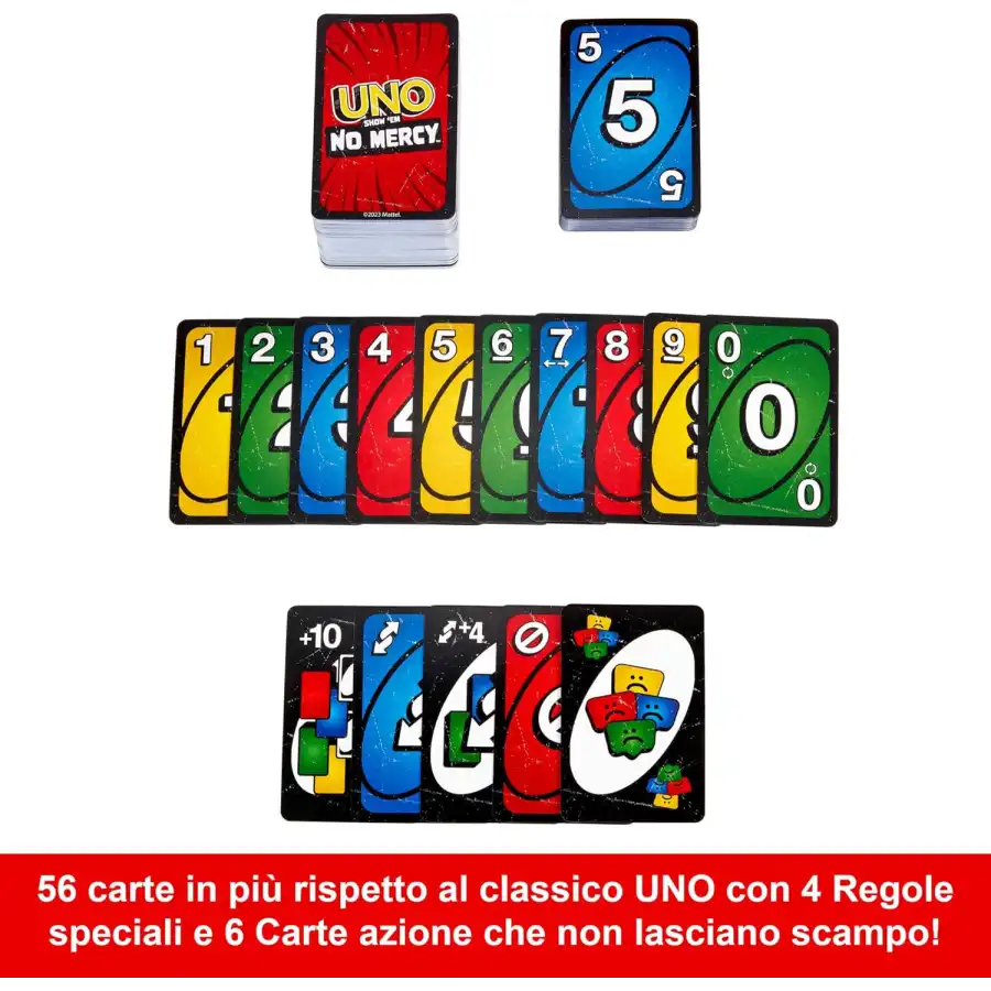 UNO No Mercy, La versione di UNO più brutale di sempre, con 56 nuove carte, HWV18