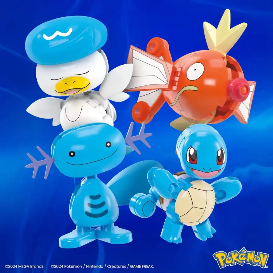 Mega Pokemon - Set 4 Pokeball di Tipo Acqua da costruire JCT42