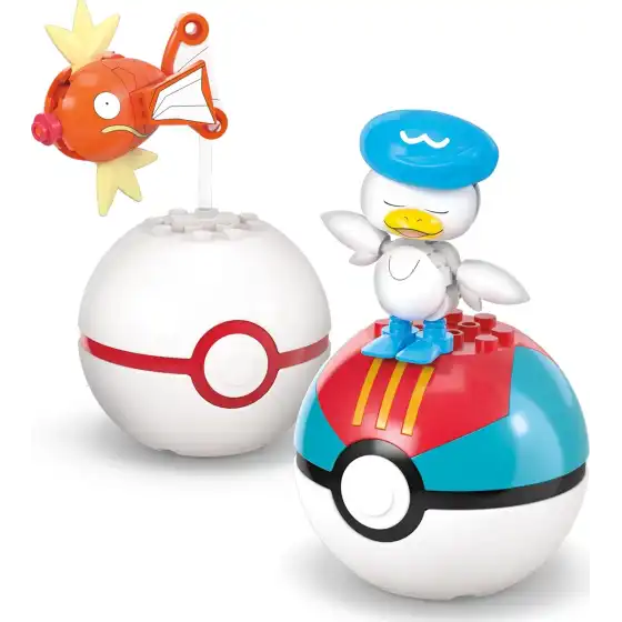 Mega Pokemon - Set 4 Pokeball di Tipo Acqua da costruire JCT42