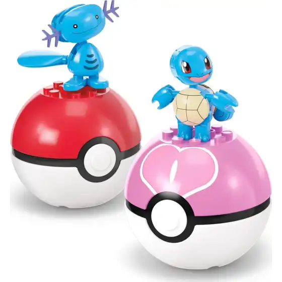 Mega Pokemon - Set 4 Pokeball di Tipo Acqua da costruire JCT42