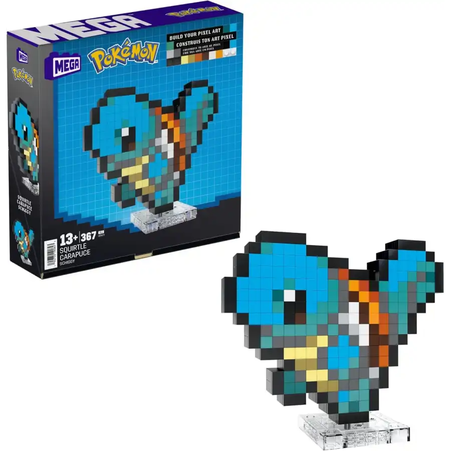 Mega Pokemon Pixel Art - Squirtle in Stile Retrò Pixelato HTH77