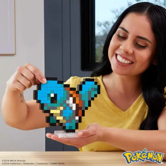 Mega Pokemon Pixel Art - Squirtle in Stile Retrò Pixelato HTH77