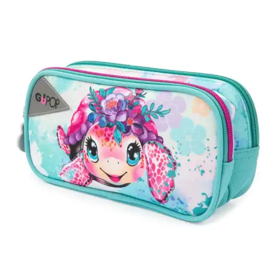 GoPop Astuccio 2 Zip Turtle Bloom 2025-2026
