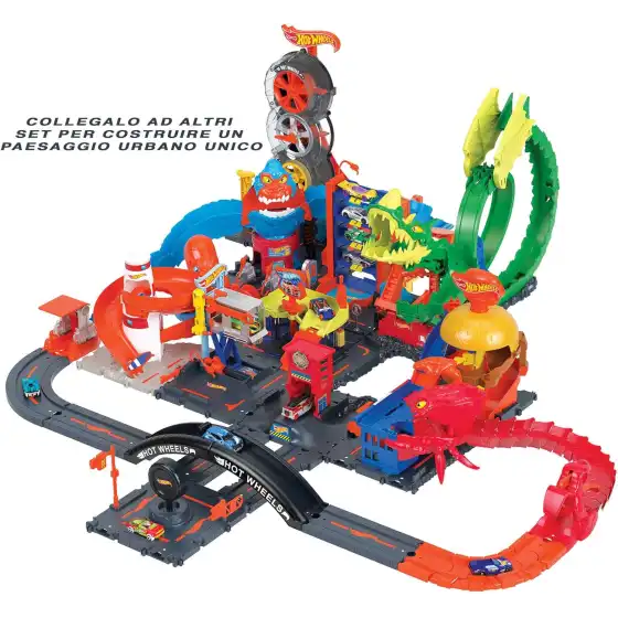 Hot Wheels - Pack di Espansione della City, macchinina Hot Wheels inclusa, HDN95