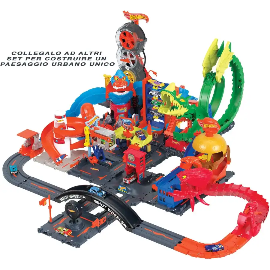 Hot Wheels - Pack di Espansione della City, macchinina Hot Wheels inclusa, HDN95