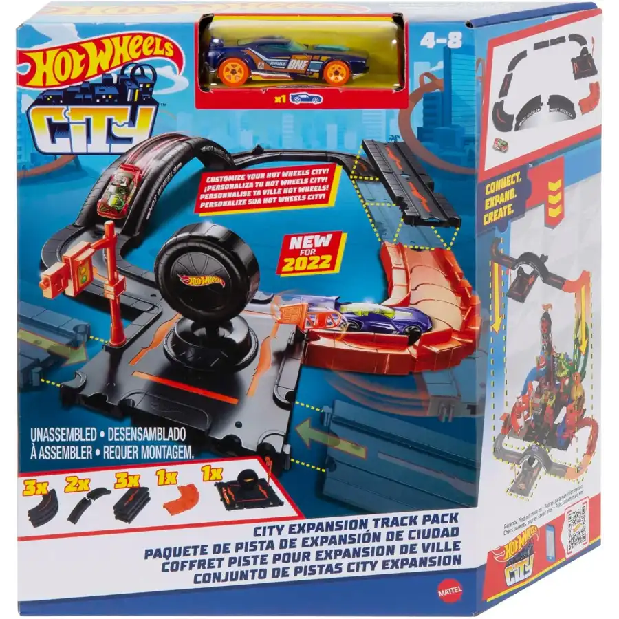Hot Wheels - Pack di Espansione della City, macchinina Hot Wheels inclusa, HDN95
