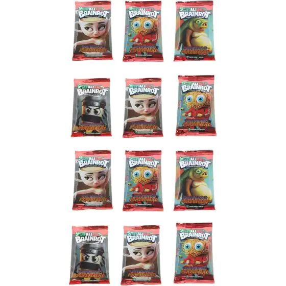 Skifidol Italian Brainrot - 12 bustine con 7 carte ciascuna, 1 carta special in ogni pacchetto, serie Universo Psichedelico