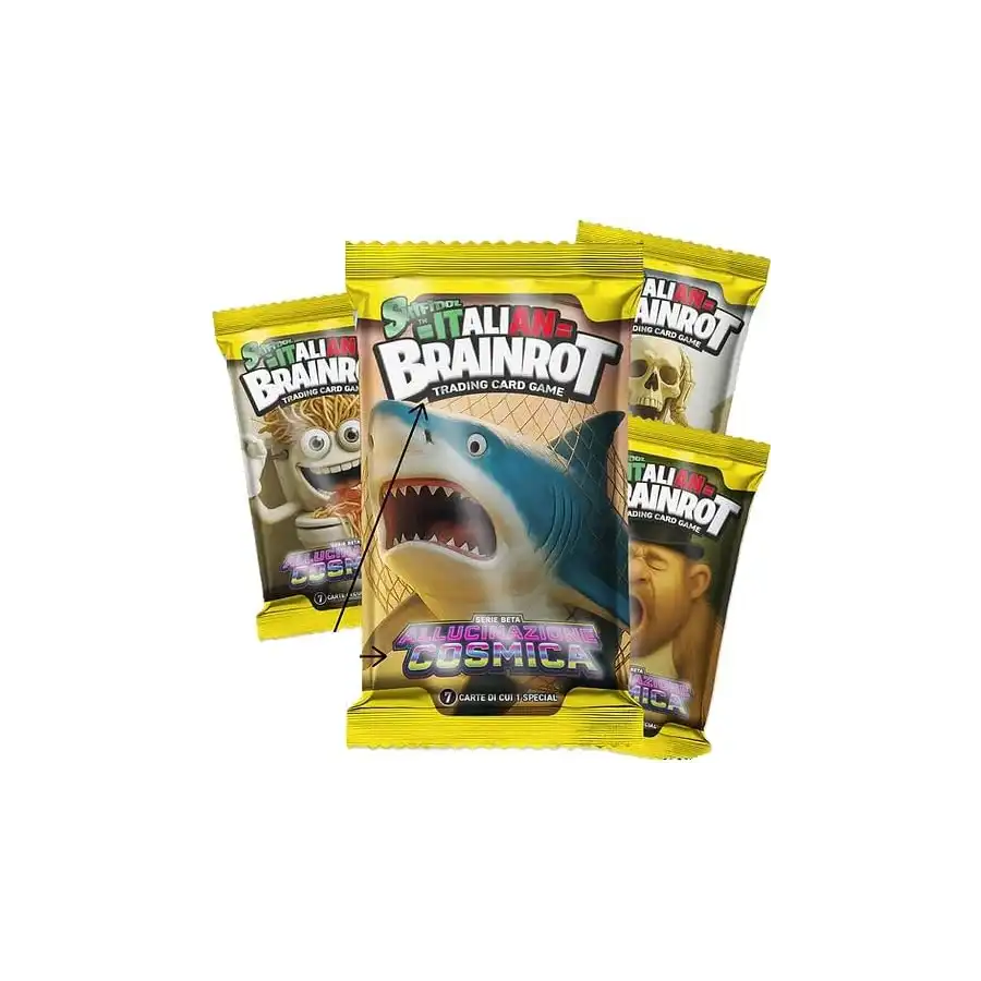 Skifidol Italian Brainrot - 6 bustine con 7 carte ciascuna di cui 1 carta special, serie Beta Allucinazione Cosmica