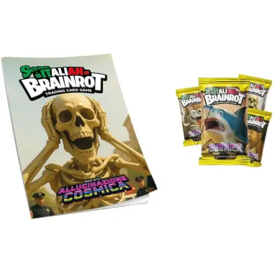 Skifidol Italian Brainrot - Album + BOX 24 bustine con 7 carte ciascuna di cui 1 carta special, serie Beta Allucinazione Cosmica