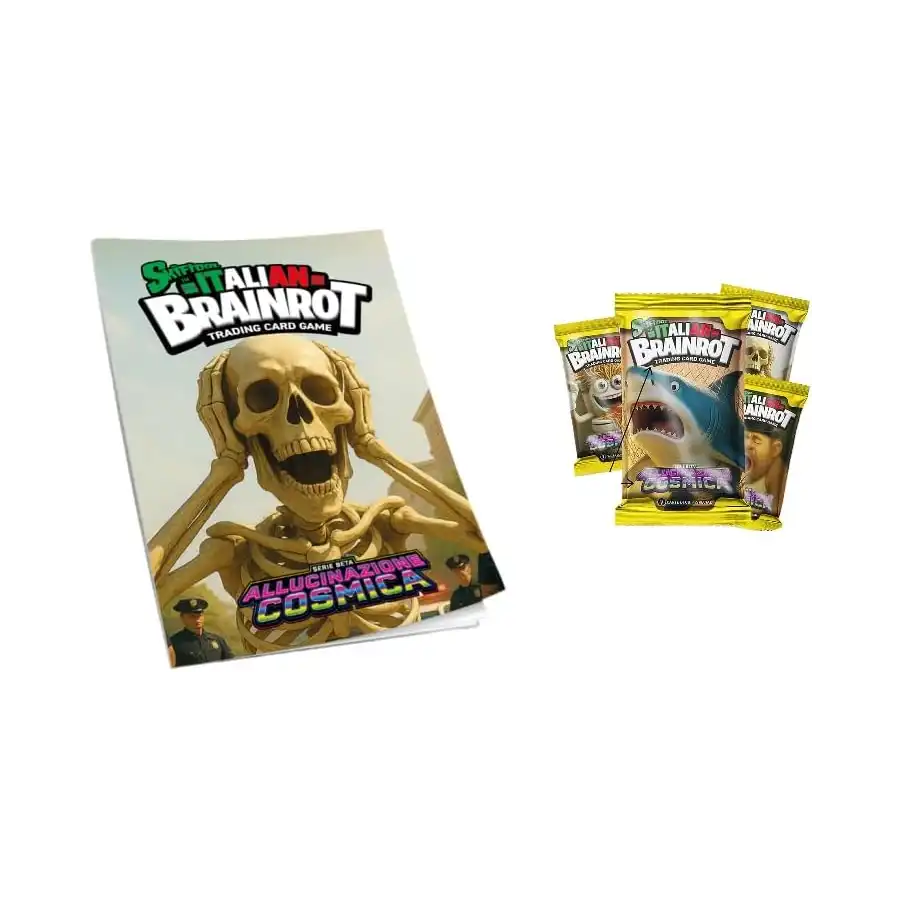 Skifidol Italian Brainrot - Album + BOX 24 bustine con 7 carte ciascuna di cui 1 carta special, serie Beta Allucinazione Cosmica