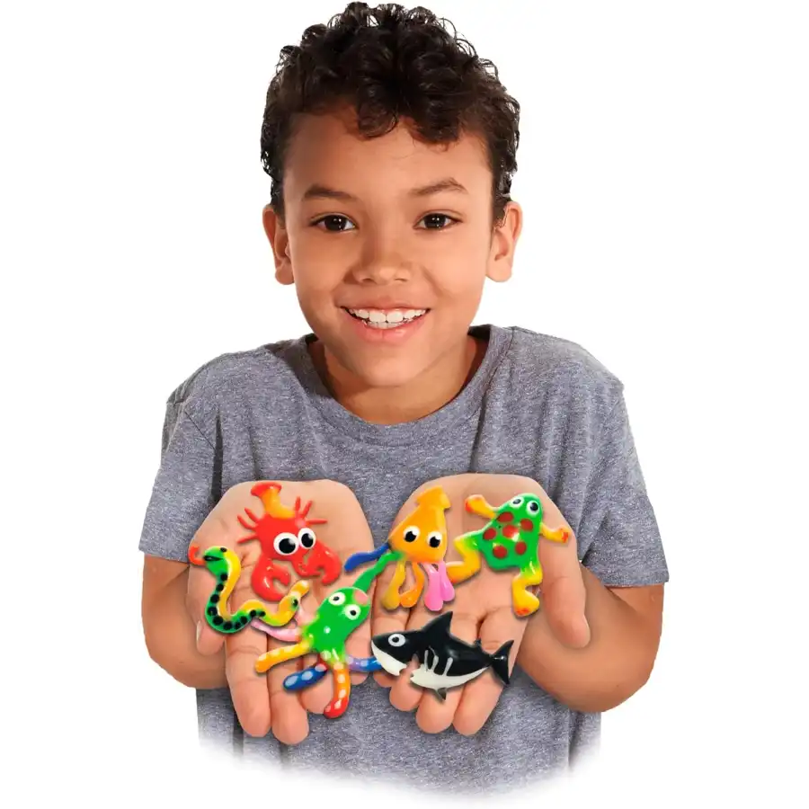 Aqua Gelz Deluxe - Set Creativo con Bottiglie di Gel Colorato, Glitter e Glow in the Dark