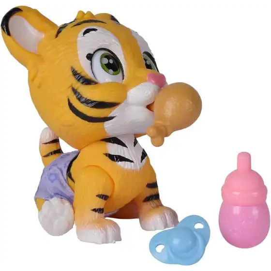 Simba - Pamper Petz Tigre Beve e Bagna con Pannolino con Zampina Gender Reveal