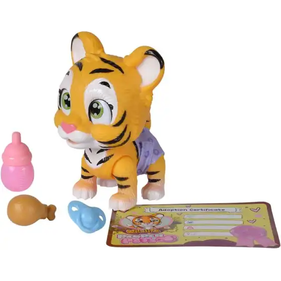 Simba - Pamper Petz Tigre Beve e Bagna con Pannolino con Zampina Gender Reveal