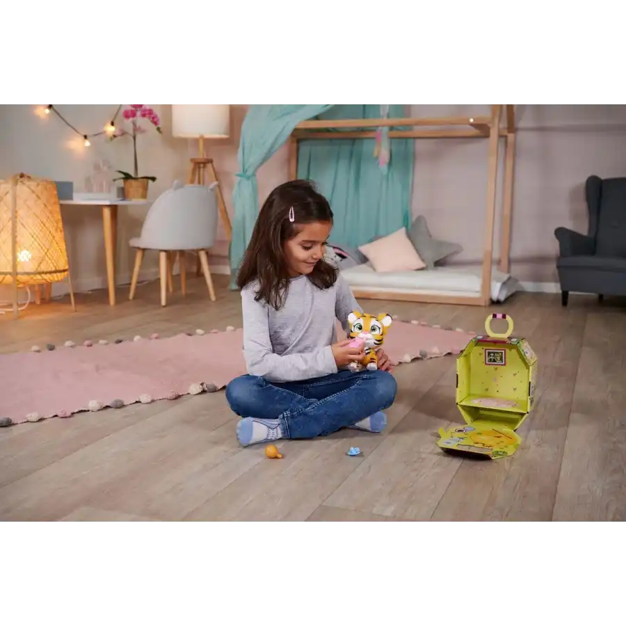 Simba - Pamper Petz Tigre Beve e Bagna con Pannolino con Zampina Gender Reveal