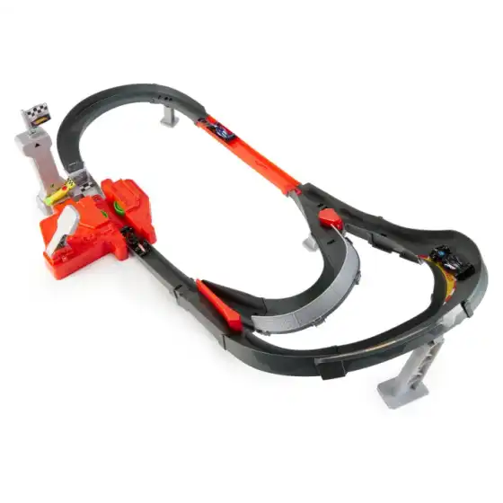 Hot Wheels JDY15 - Pista Racing Formula 1 Circuito Sprint con 3 Macchinine Die Cast 1:64