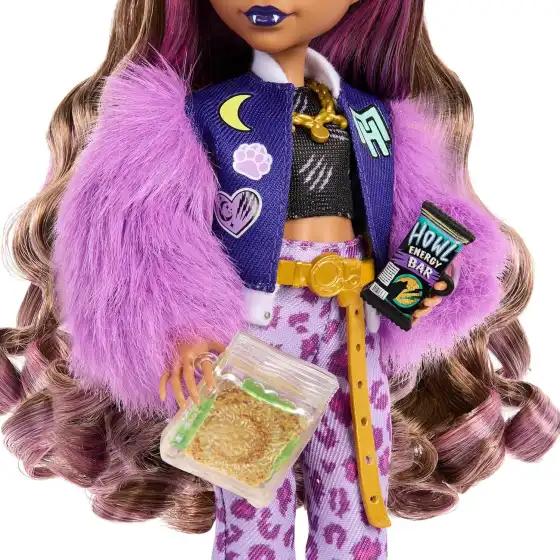 Monster High - Clawdeen Wolf, bambola dal look mostruoso con cucciolo Crescent HRP65