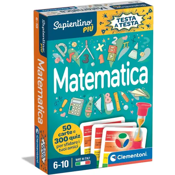 Clementoni Sapientino Più - Matematica, 300 Quiz e 50 Cards Educative 16440