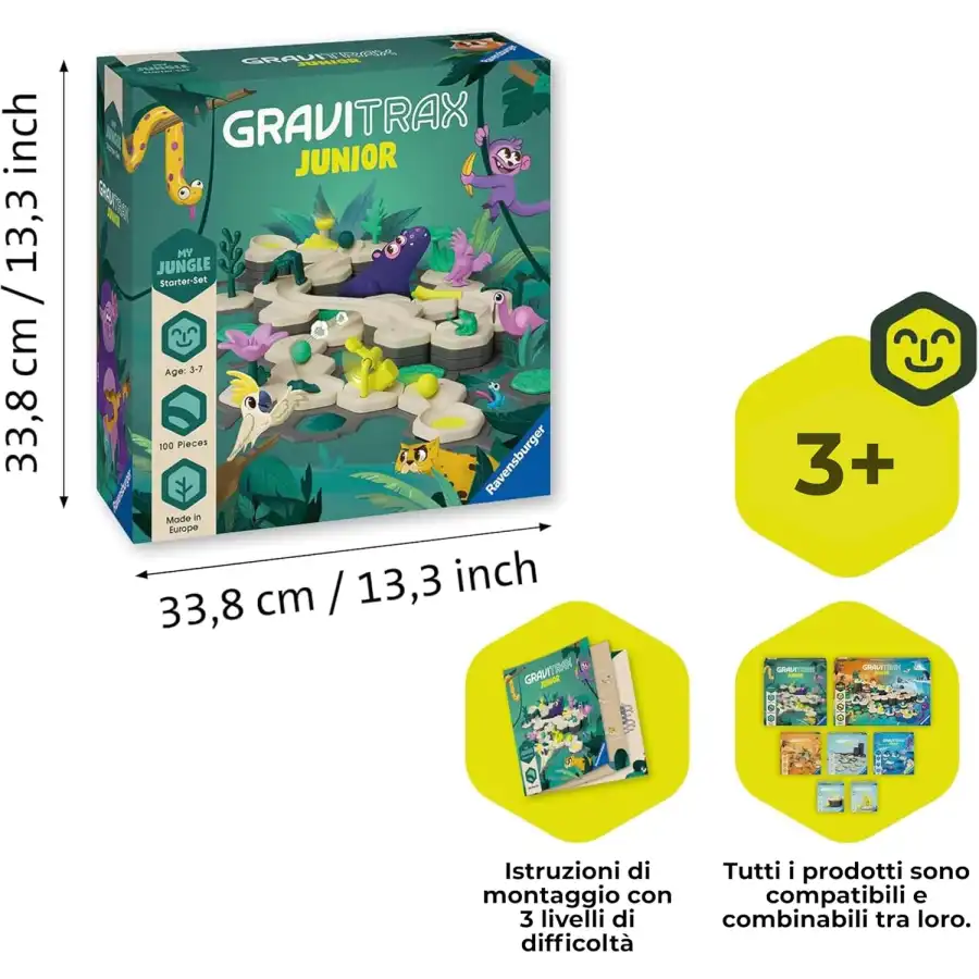Ravensburger - Gravitrax Junior Starter Set L - Pista Biglie con 100 Pezzi