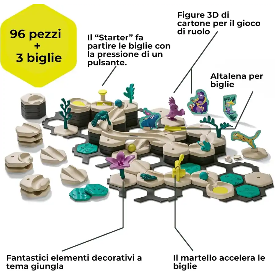 Ravensburger - Gravitrax Junior Starter Set L - Pista Biglie con 100 Pezzi