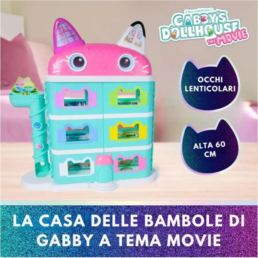 Gabby's Dollhouse - La casa delle Bambole di Gabby a Tema Movie con Occhi Lenticolari