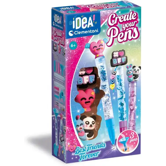 Clementoni Idea 18872 - Create Your Pens: Best Friends Forever, Laboratorio delle Penne Personalizzate