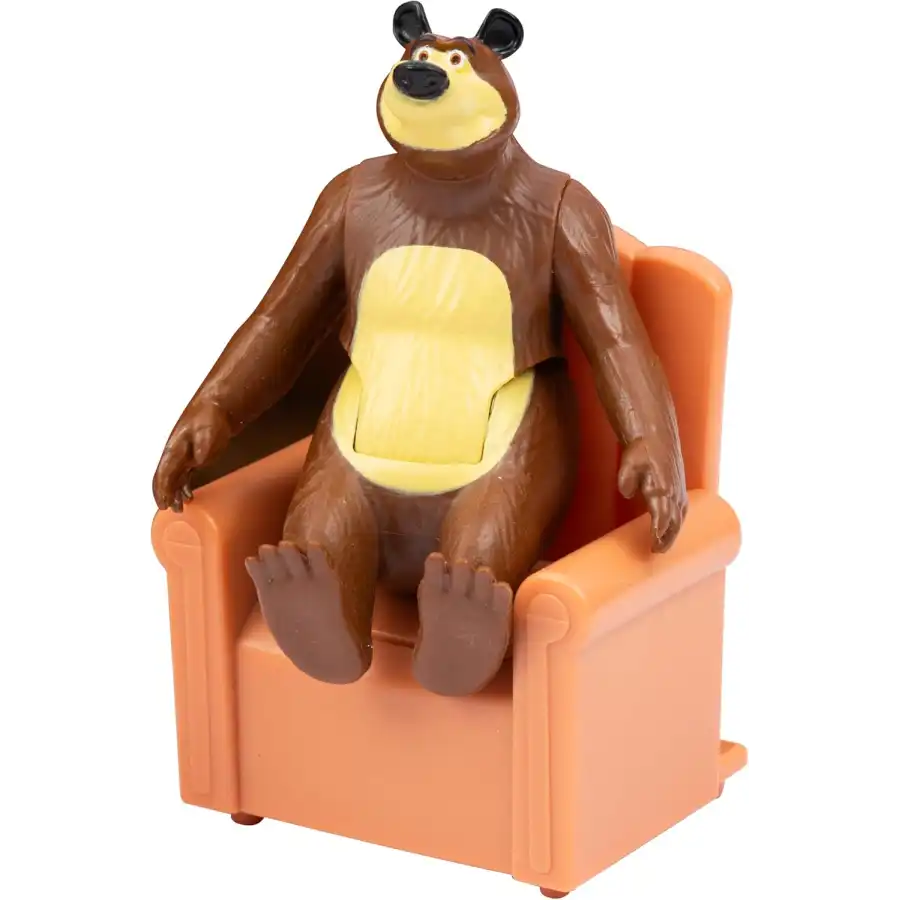 Masha E Orso - Casa Di Orso Playset Ricca Di Accessori E Con I Personaggi Articolati Di Masha E Orso