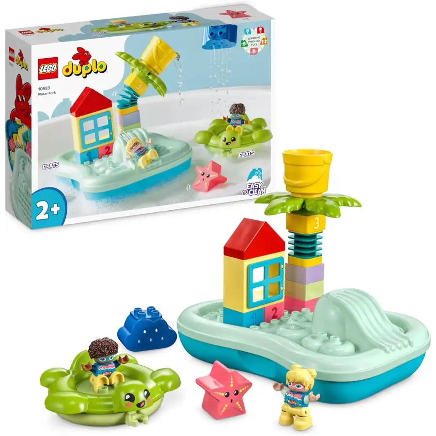 Lego Duplo 10989 - Parco Acquatico, Giochi da Bagnetto Tartaruga e Stella Marina