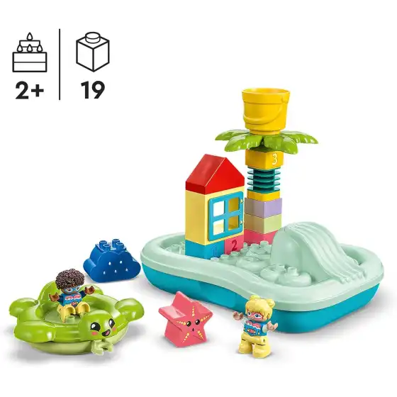 Lego Duplo 10989 - Parco Acquatico, Giochi da Bagnetto Tartaruga e Stella Marina