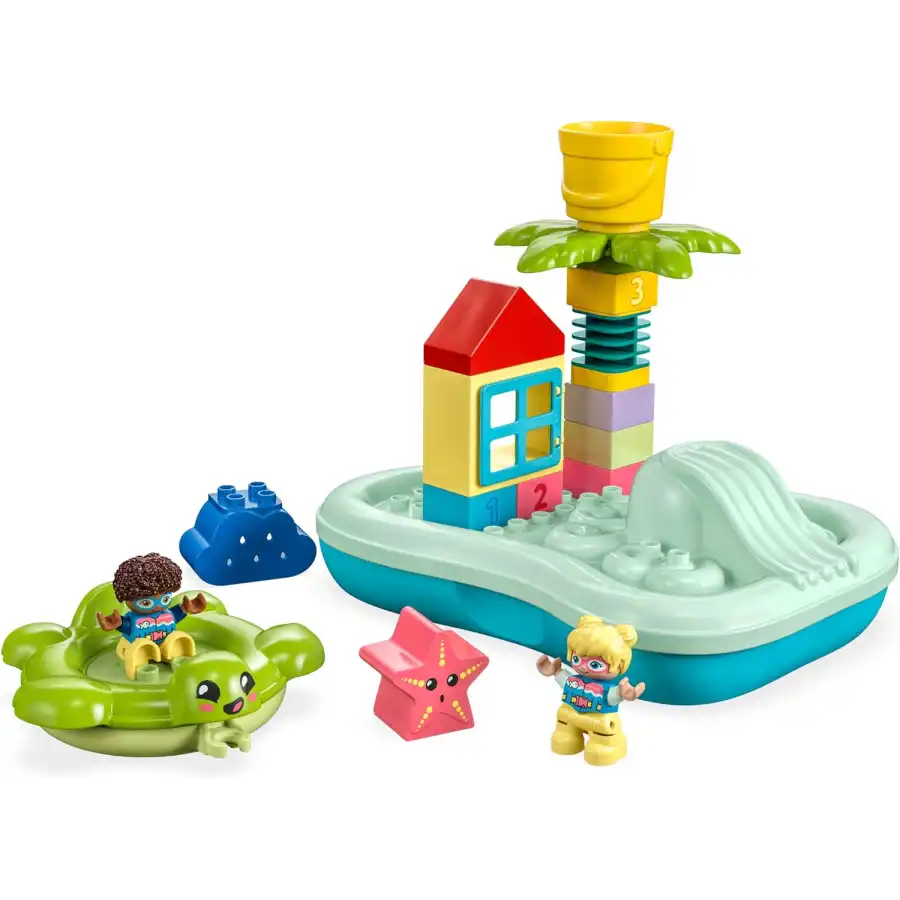 Lego Duplo 10989 - Parco Acquatico, Giochi da Bagnetto Tartaruga e Stella Marina