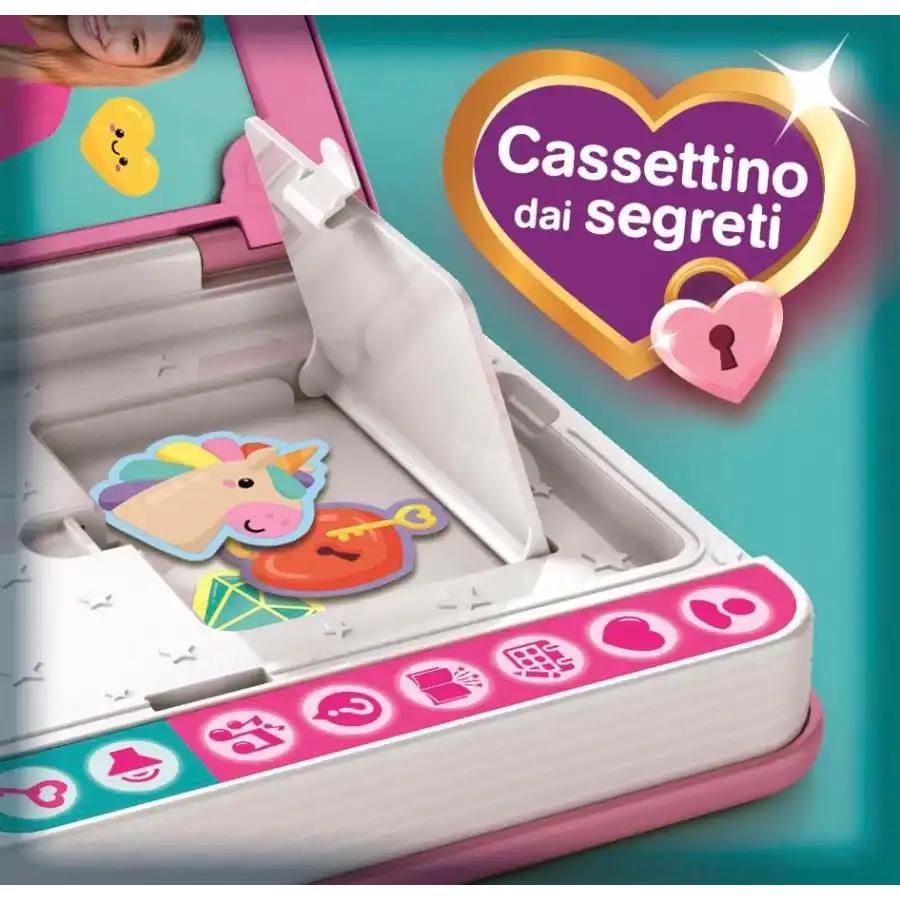 Clementoni 16681 - BFF Didy Il Mio Diario Segreto Unicorno Interattivo, Storie Musica e attività Creative