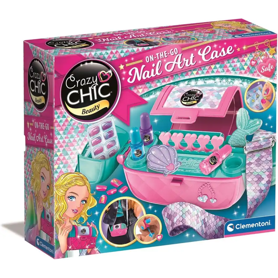 Clementony Crazy Chic 18206 - Nail Art Case - Set per Manicure