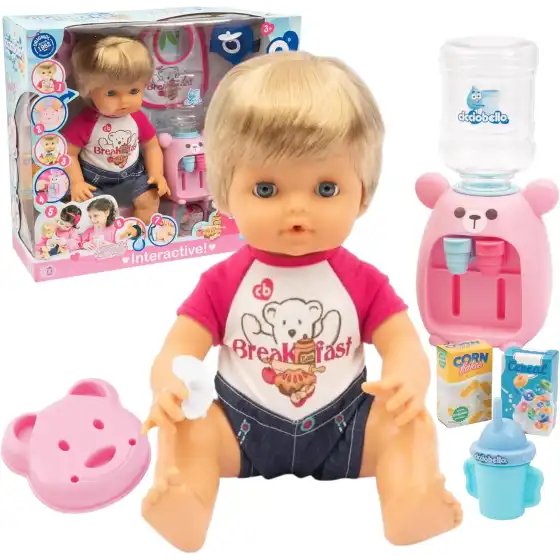 Cicciobello - Breakfast & Pee, Bambola Alta 30 Cm, Beve Dal Bicchiere e Fa Pipì