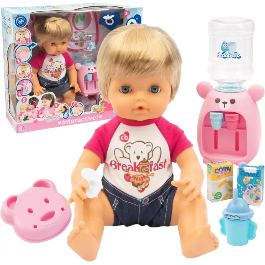 Cicciobello - Breakfast & Pee, Bambola Alta 30 Cm, Beve Dal Bicchiere e Fa Pipì