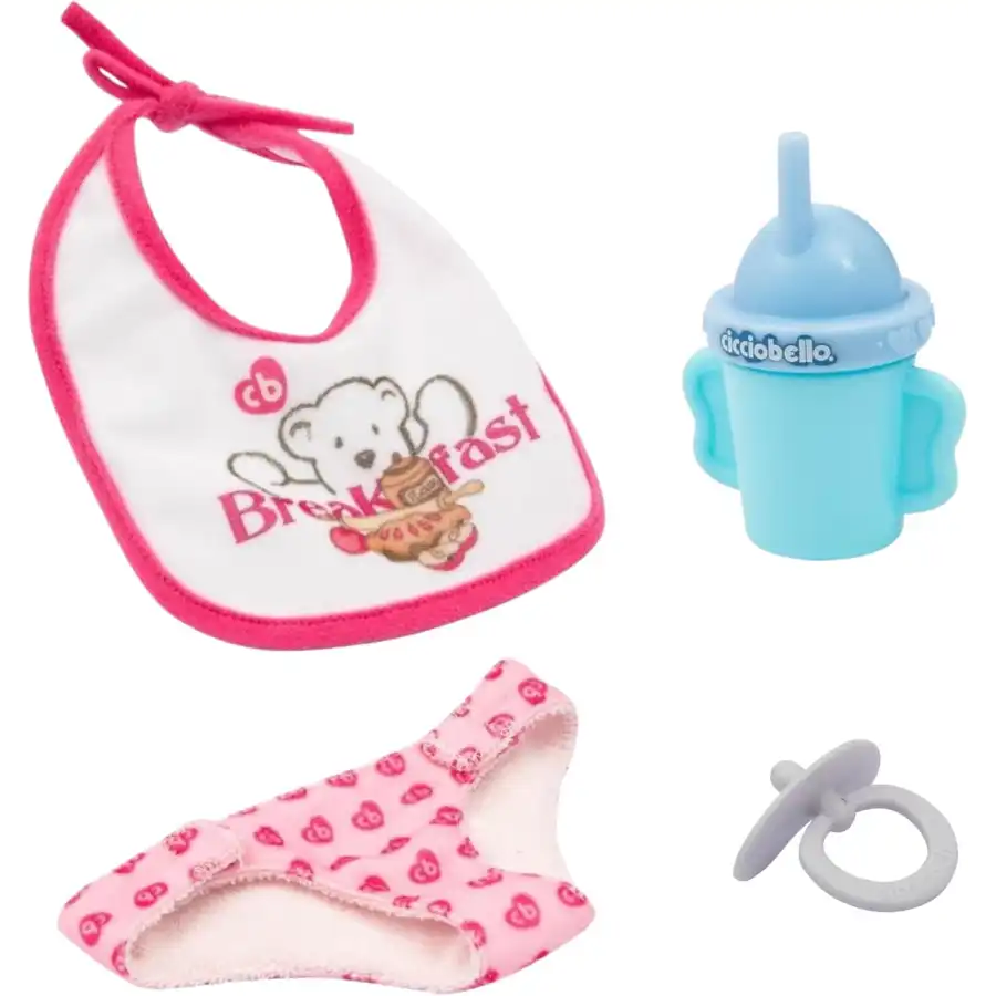 Cicciobello - Breakfast & Pee, Bambola Alta 30 Cm, Beve Dal Bicchiere e Fa Pipì