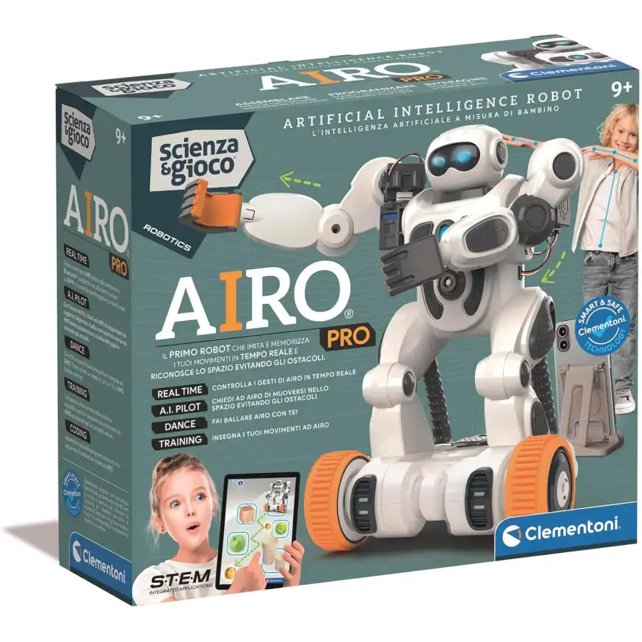 Clementoni Scienza e Gioco Robotics 19449 - AIRO PRO, Robot da Assemblare